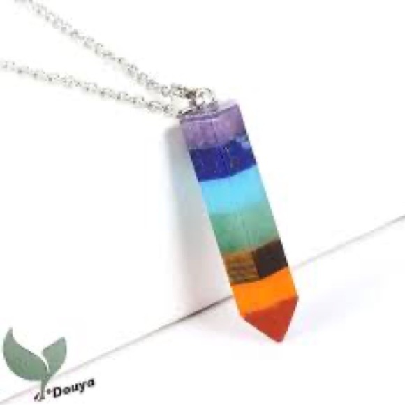 Jewelry - Chakra 7 Stone Pendant and Necklace
